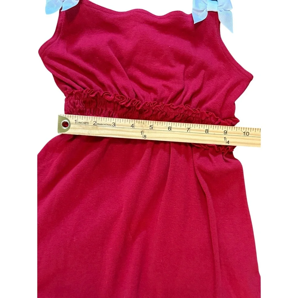 Girls Gymboree 4th Of July Sundress Patriotic Red White Blue Stars Bows Sz 10